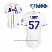 Camiseta Beisbol Hombre New York Mets Kevin Long 57 Blanco Alterno Cool Base