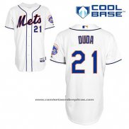 Camiseta Beisbol Hombre New York Mets Lucas Duda 21 Blanco Alterno Cool Base