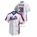 Camiseta Beisbol Hombre New York Mets Mike Piazza Cooperstown Collection Primera Blanco