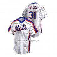 Camiseta Beisbol Hombre New York Mets Mike Piazza Cooperstown Collection Primera Blanco