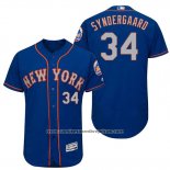 Camiseta Beisbol Hombre New York Mets Noah Syndergaard Gris 2017 Alterno