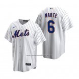 Camiseta Beisbol Hombre New York Mets Starling Marte Replica Primera Blanco