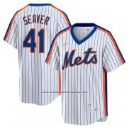 Camiseta Beisbol Hombre New York Mets Tom Seaver Primera Cooperstown Collection Blanco