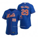 Camiseta Beisbol Hombre New York Mets Trevor Williams Autentico Alterno Azul