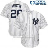 Camiseta Beisbol Hombre New York Yankees 26 Tyler Austin Blanco Cool Base