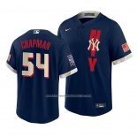 Camiseta Beisbol Hombre New York Yankees Aroldis Chapman 2021 All Star Replica Azul