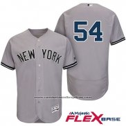 Camiseta Beisbol Hombre New York Yankees Aroldis Chapman Gris Autentico Collection Flex Base