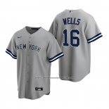 Camiseta Beisbol Hombre New York Yankees Austin Wells Replica 2020 Gris
