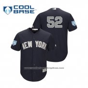 Camiseta Beisbol Hombre New York Yankees C.c. Sabathia Cool Base Alterno Entrenamiento de Primavera 2019 Azul