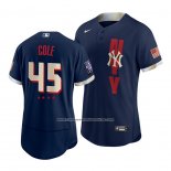 Camiseta Beisbol Hombre New York Yankees Gerrit Cole 2021 All Star Autentico Azul