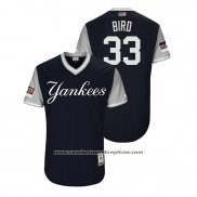 Camiseta Beisbol Hombre New York Yankees Greg Bird 2018 LLWS Players Weekend Bird Azul