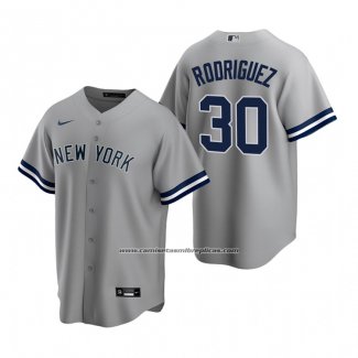 Camiseta Beisbol Hombre New York Yankees Joely Rodriguez Replica Road Gris