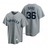 Camiseta Beisbol Hombre New York Yankees Jonathan Davis Cooperstown Collection Road Gris