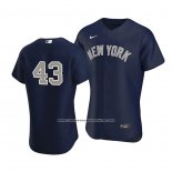 Camiseta Beisbol Hombre New York Yankees Jonathan Loaisiga Autentico Alterno Azul