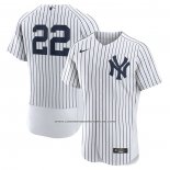 Camiseta Beisbol Hombre New York Yankees Juan Soto Primera Autentico Blanco