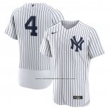 Camiseta Beisbol Hombre New York Yankees Lou Gehrig Primera Autentico Retired Blanco