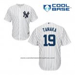 Camiseta Beisbol Hombre New York Yankees Masahiro Tanaka 19 Blanco Primera Cool Base