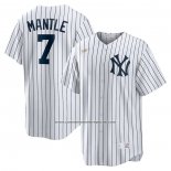Camiseta Beisbol Hombre New York Yankees Mickey Mantle Primera Cooperstown Collection Blanco