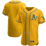 Camiseta Beisbol Hombre Oakland Athletics Autentico Oro
