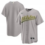 Camiseta Beisbol Hombre Oakland Athletics Away Replica Gris