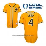 Camiseta Beisbol Hombre Oakland Athletics Coco Crisp 4 Oro Alterno Cool Base