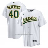 Camiseta Beisbol Hombre Oakland Athletics Luis Severino Primera Replica Blanco