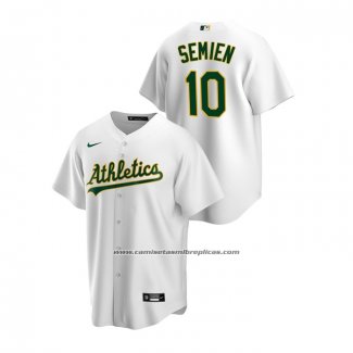 Camiseta Beisbol Hombre Oakland Athletics Marcus Semien Replica Primera Blanco