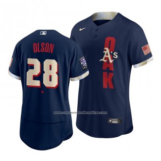 Camiseta Beisbol Hombre Oakland Athletics Matt Olson 2021 All Star Autentico Azul