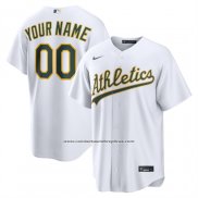 Camiseta Beisbol Hombre Oakland Athletics Primera Replica Personalizada Blanco1