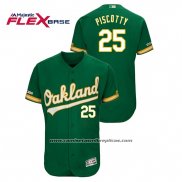 Camiseta Beisbol Hombre Oakland Athletics Stephen Piscotty 150th Aniversario Patch Flex Base Kelly Verde