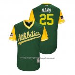 Camiseta Beisbol Hombre Oakland Athletics Stephen Piscotty 2018 LLWS Players Weekend Momo Green