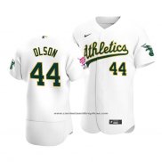 Camiseta Beisbol Hombre Oakland Oakland Athletics Matt Olson Primera Run Derby 2021 All Star Blanco