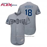 Camiseta Beisbol Hombre Padres Austin Hedges 50th Aniversario Road Flex Base Gris