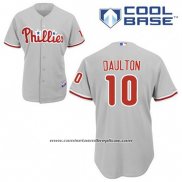 Camiseta Beisbol Hombre Philadelphia Phillies Darren Daulton 10 Gris Cool Base