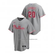 Camiseta Beisbol Hombre Philadelphia Phillies Mike Schmidt Replica Road Gris