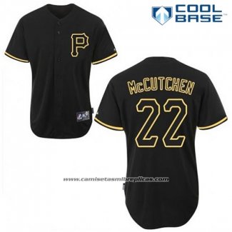 Camiseta Beisbol Hombre Pittsburgh Pirates Andrew Mccutchen 22 Negro Fashion Cool Base