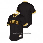 Camiseta Beisbol Hombre Pittsburgh Pirates Cooperstown Collection Mesh Wordmark V-Neck Negro
