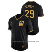 Camiseta Beisbol Hombre Pittsburgh Pirates Francisco Cervelli Cooperstown Collection Legend Negro