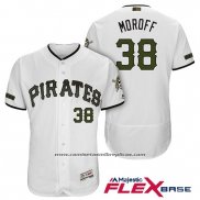 Camiseta Beisbol Hombre Pittsburgh Pirates Max Moroff Blanco 2018 Primera Alterno Flex Base