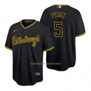 Camiseta Beisbol Hombre Pittsburgh Pirates Michael Perez Replica Negro
