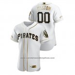 Camiseta Beisbol Hombre Pittsburgh Pirates Personalizada Golden Edition Autentico Blanco