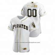 Camiseta Beisbol Hombre Pittsburgh Pirates Personalizada Golden Edition Autentico Blanco