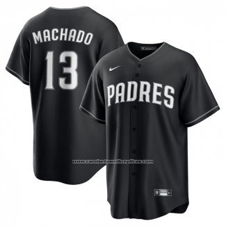 Camiseta Beisbol Hombre San Diego Padres Manny Machado Lights Out Replica Negro
