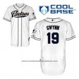 Camiseta Beisbol Hombre San Diego Padres Tony Gwynn 19 Blanco Primera Cool Base