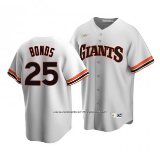 Camiseta Beisbol Hombre San Francisco Giants Barry Bonds Cooperstown Collection Primera Blanco