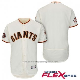 Camiseta Beisbol Hombre San Francisco Giants Crema Primera On Field Flex Base