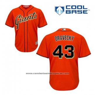 Camiseta Beisbol Hombre San Francisco Giants Dave Dravecky 43 Naranja Alterno Cool Base