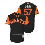 Camiseta Beisbol Hombre San Francisco Giants Dereck Rodriguez 2018 LLWS Players Weekend D Rod Negro