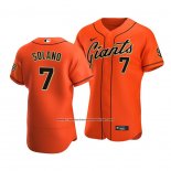 Camiseta Beisbol Hombre San Francisco Giants Donovan Solano Autentico Alterno Naranja