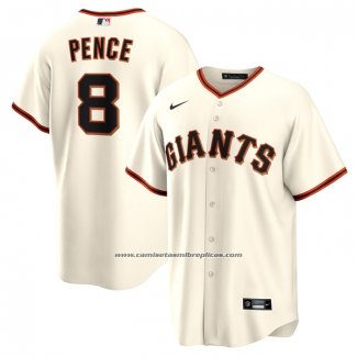 Camiseta Beisbol Hombre San Francisco Giants Hunter Pence Retired Primera Replica Crema